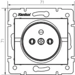 Kanlux 25150 Единичен захранващ контакт. френски стандарт LOGI