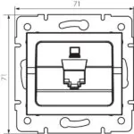 Kanlux 25168 Единично компютърно гнездо (RJ45Cat 6 Jack) LOGI