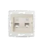 Kanlux 25169 Независимо двойно компютърно гнездо (2x RJ45Cat 5e Jack) LOGI