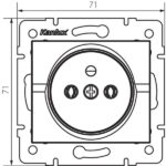 Kanlux 25268 Единичен захранващ контакт. френски стандарт LOGI