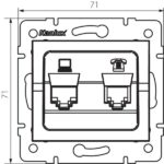 Kanlux 25289 Компютърно-телефонно гнездо (RJ45 Cat 5e+RJ11) LOGI