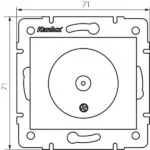 Kanlux 27124 Гнездо за антена тип F DOMO
