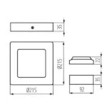 Kanlux 27213 Осветително тяло луна KANTI V2LED 220V 18W 4000K IP20