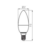 Kanlux 27296 ЛЕД Лампа IQ-LED C37 E14 220V 5.5W 6500K