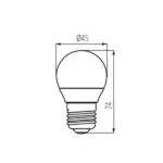 Kanlux 27303 ЛЕД Лампа IQ-LED G45 E27 220V 5.5W 2700K