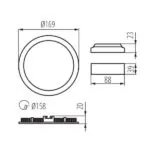 Kanlux 28931 ЛЕД Луна Панел За Вграждане ROUNDA V2LED 220V 12W 4000K IP44