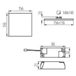 Kanlux 29590 ЛЕД Луна Панел За Вграждане AREL LED 220V 14W 4000K IP65