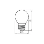 Kanlux 29625 LED Филамент крушка XLED G45 E27 220V 4.5W 2700K