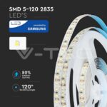 V-TAC VT-323 LED Лента SAMSUNG Чип 2835 120/1 12V IP20 3000K