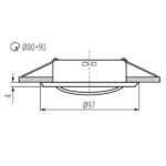 Kanlux 330 Точково таванно осветително тяло ARGUS Gx5.3 12V IP20