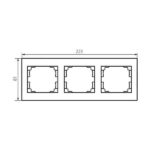 Kanlux 33574 Тройна хоризонтална рамка LOGI