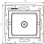 Kanlux 33592 Антенно междинно гнездо от тип TV LOGI