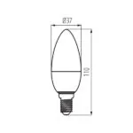 Kanlux 33733 ЛЕД Лампа IQ-LED C37 E14 220V 7.2W 6500K