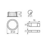 Kanlux 35670 ЛЕД Луна за вграждане TIBERI PRO 220V 20W 4000K IP44