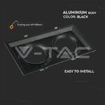 V-TAC VT-35821 2xAR111 Тяло за Вграждане Релеф Черно Тяло
