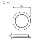 Kanlux 36510 ЛЕД Луна Панел за вграждане TAVO LED 220V 5W 4000K IP44