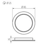 Kanlux 36512 ЛЕД Луна Панел за вграждане TAVO LED 220V 12W 4000K IP44