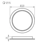 Kanlux 36514 ЛЕД Луна Панел за вграждане TAVO LED 220V 24W 4000K IP44