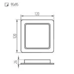 Kanlux 36516 ЛЕД Луна Панел за вграждане TAVO LED 220V 9W 4000K IP44