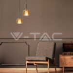 V-TAC VT-3878 Пендел Стъклен Amber+Бяло Ф180мм