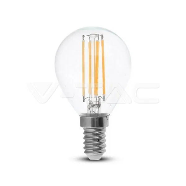 V-TAC VT-4425 LED Крушка 4W Филамент E14 P45 Неутрално Бяла Светлина