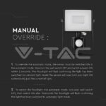 V-TAC VT-460 30W LED Прожектор Сензор SAMSUNG Чип Черно Тяло 3000K