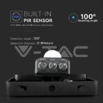 V-TAC VT-460 30W LED Прожектор Сензор SAMSUNG Чип Черно Тяло 3000K