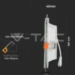 V-TAC VT-4741 12W LED Панел Стъклено Тяло Квадратен Модул Бяла Светлина