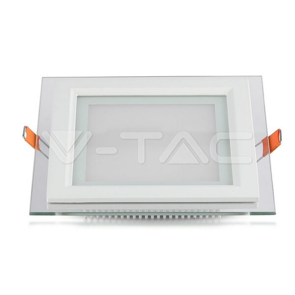 V-TAC VT-6280 18W LED Панел Стъклено Тяло Квадратен Модул Неутрално Бяла Светлина