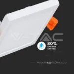 V-TAC VT-4798 22W LED Slim Панел Квадрат Бяла Светлина