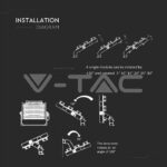V-TAC VT-499 1000W LED Прожектор SAMSUNG Чип Meanwell Драйвер 60°D 4000K