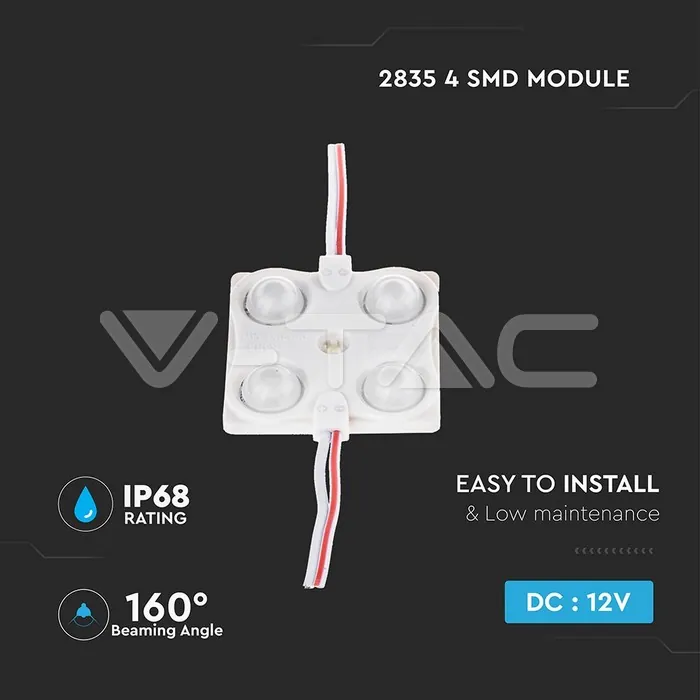 V-TAC VT-5130 LED Модул 1.44W 4LED SMD2835 Бяла Светлина IP68