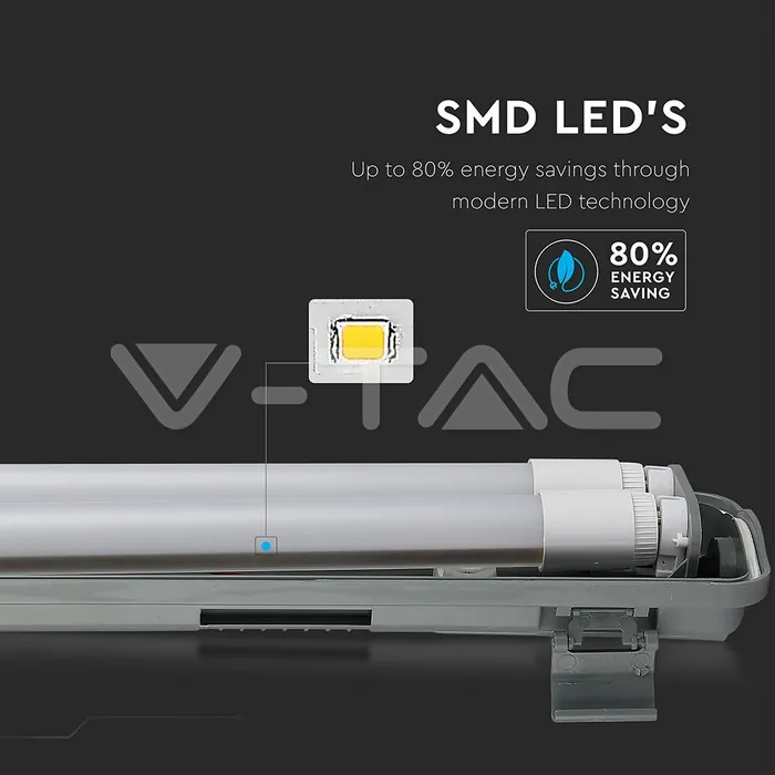 V-TAC VT-6465 LED Водозащитено тяло 60cm 2 x 10W 4000K