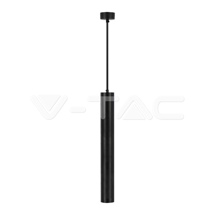 V-TAC VT-6687 1xGU10 Корпус Пендел Черен D:60x500мм