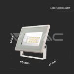 V-TAC VT-6731 10W LED Прожектор SMD F-Series Бяло Тяло 4000K