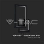 V-TAC VT-6842 20W Стенна Лампа Черно Тяло 3000K IP20