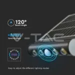 V-TAC VT-6850 8W LED Соларна Стенна Лампа 6400К