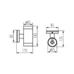 Kanlux 7080 Фасадно осветително тяло BART EL GU10 220V IP54