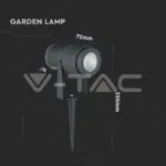 V-TAC VT-7552 12W Градинска Лампа Тип Колче Сиво Тяло Зелено