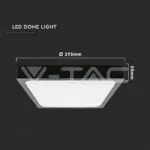V-TAC VT-7647 24W LED Плафон Квадрат Черна Рамка 6400К IP44