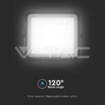 V-TAC VT-7821 6W LED Соларен Прожектор 6400K Сменяема Батерия Черно Тяло