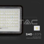 V-TAC VT-7825 15W LED Соларен Прожектор 6400K Сменяема Батерия Черно Тяло