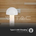 V-TAC VT-7899 LED Настолна Лампа 1800mAh Батерия 150x250 3 в 1 Бяло Тяло