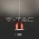 V-TAC VT-7994 8.5W LED Висяща Лампа Φ100 Кафяво Тяло 3000K