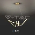 V-TAC VT-8011 24W LED Висяща Декоративна Лампа 720*300 Златно Тяло 3000K