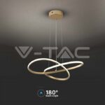 V-TAC VT-8014 20W LED Висяща Декоративна Лампа Ф500 Златно Тяло 3000K