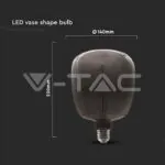 V-TAC VT-8056 LED Винтидж Филамен крушка 4W Ваза Черна