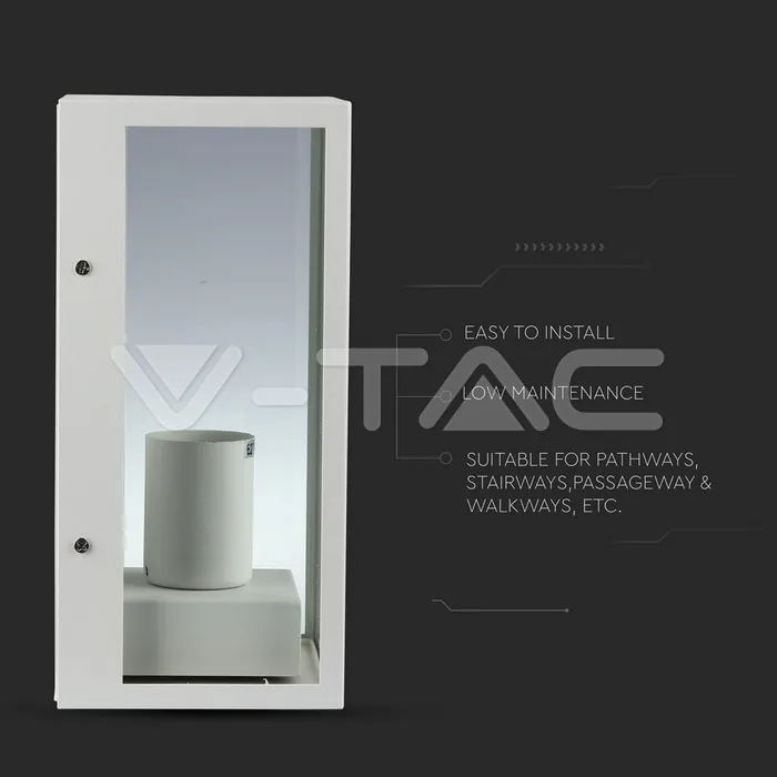 V-TAC VT-8518 Стенна Лампа 1*27 Бяла Прозрачна