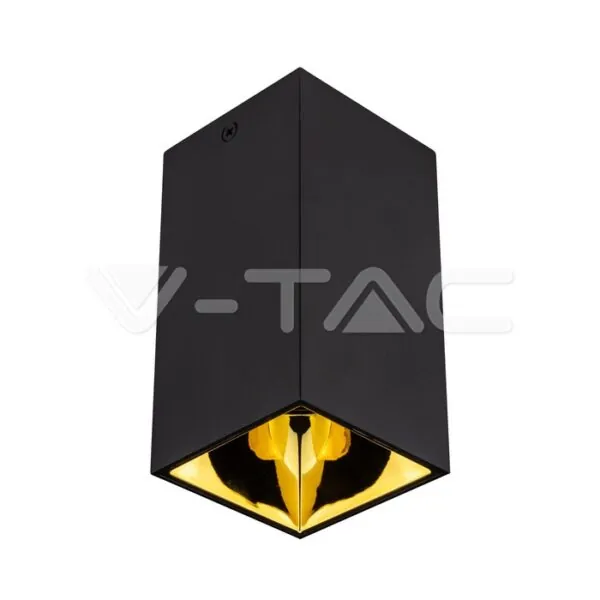 V-TAC VT-8956 GU10 Корпус Квадрат Черно Златно