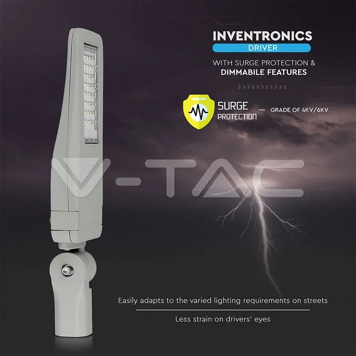 V-TAC VT-953 LED Улична Лампа SAMSUNG Чип 50W 5000K Invventrics Driver Class I 140 lm/W